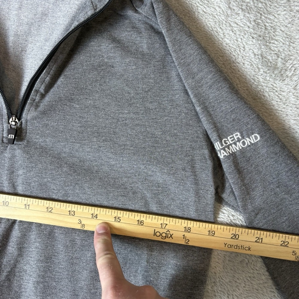 Travis Mathew Shirt Mens Medium Gray Golf 1/4 Zip Long Sleeve Golfing Outdoors - Picture 5 of 9